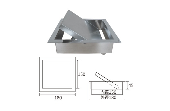 ST方型環保投遞口/蓋360度旋轉